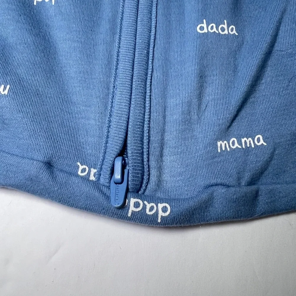 Carter's Blue Sleep Sack Baby 0-3m Mama Dada Sleeveless Wearable Blanket Cozy